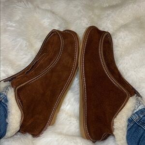 Elegant Brown Suede Loafers for Women size 7/8